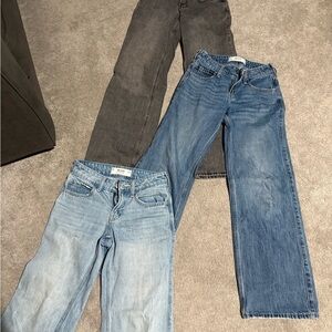 Hollister women’s low rise baggy jeans (bundle of 3)